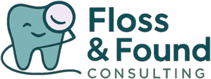 Smiling tooth logo for consulting company.